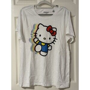 NWT Hello Kitty Friends Rainbow Pride White Shirt Sanrio Cute Plus Size 1X 16 18